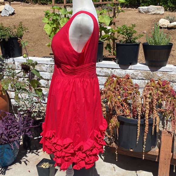 Red Ruffle Dress EUC - Picture 3 of 4